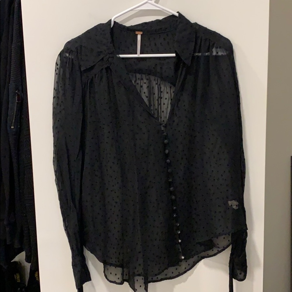 Free people polka dot shirt